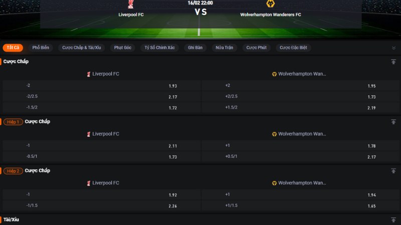 Liverpool vs Wolves